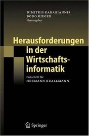 Cover of: Herausforderungen in der Wirtschaftsinformatik: Festschrift für Hermann Krallmann