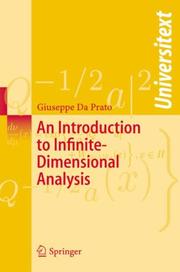 Cover of: An Introduction to Infinite-Dimensional Analysis (Universitext) by Giuseppe Da Prato