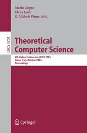 Theoretical Computer Science (vol. # 3701)