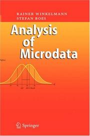 Cover of: Analysis of Microdata