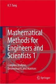 Cover of: Mathematical Methods for Engineers and Scientists 1: Complex Analysis, Determinants and Matrices
