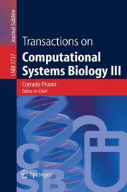 Cover of: Transactions on Computational Systems Biology III (Lecture Notes in Computer Science)