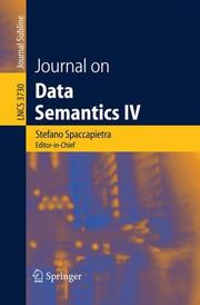 Cover of: Journal on Data Semantics IV by Stefano Spaccapietra