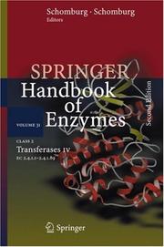 Cover of: Class 2 Transferases IV: EC 2.4.1.1 - 2.4.1.89 (Springer Handbook of Enzymes)