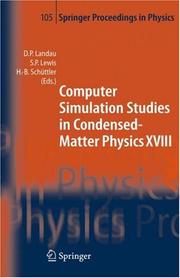 Cover of: Computer Simulation Studies in Condensed-Matter Physics XVIII | 