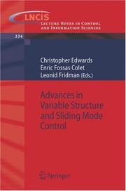 Cover of: Advances in Variable Structure and Sliding Mode Control (Lecture Notes in Control and Information Sciences) by 