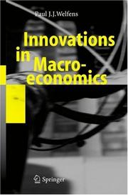 Cover of: Innovations in Macroeconomics