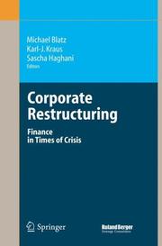 Cover of: Corporate Restructuring: Finance in Times of Crisis