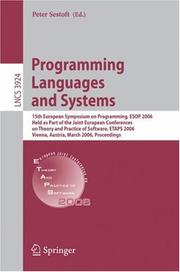 Cover of: Programming Languages and Systems: 15th European Symposium on Programming, ESOP 2006, Held as Part of the Joint European (Lecture Notes in Computer Science)