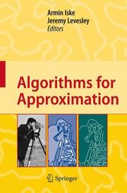 Cover of: Algorithms for Approximation: Proceedings of the 5th International Conference, Chester, July 2005