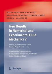 Cover of: New Results in Numerical and Experimental Fluid Mechanics V by 