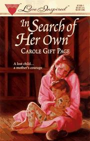 Cover of: In Search Of Her Own by Carole Gift Page