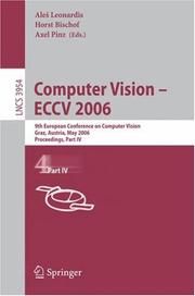 Cover of: Computer Vision -- ECCV 2006 | 
