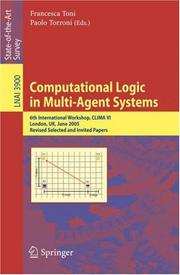 Cover of: Computational Logic in Multi-Agent Systems | 