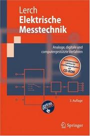 Cover of: Elektrische Messtechnik by Reinhard Lerch, Reinhard Lerch