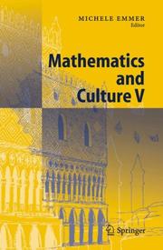 Cover of: Mathematics and Culture V