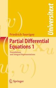 Cover of: Partial Differential Equations: Vol. 1 Foundations and Integral Representations (Universitext)