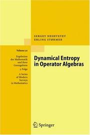 Cover of: Dynamical Entropy in Operator Algebras (Ergebnisse der Mathematik und ihrer Grenzgebiete. 3. Folge / A Series of Modern Surveys in Mathematics)