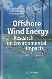 Cover of: Offshore Wind Energy: Research on Environmental Impacts