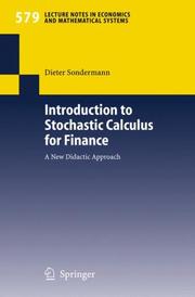 Introduction to stochastic calculus for finance by Dieter Sondermann
