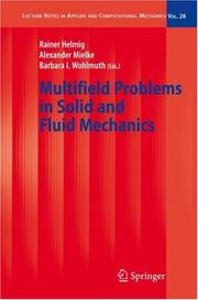 Cover of: Multifield Problems in Solid and Fluid Mechanics (Lecture Notes in Applied and Computational Mechanics)