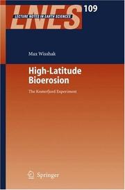 Cover of: High-Latitude Bioerosion: The Kosterfjord Experiment (Lecture Notes in Earth Sciences)