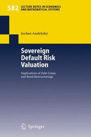 Sovereign Default Risk Valuation cover