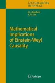 Cover of: Mathematical Implications of Einstein-Weyl Causality (Lecture Notes in Physics)