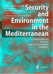 Cover of: Security and Environment in the Mediterranean by 