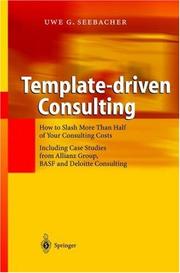 Cover of: Template-driven Consulting | Uwe G. Seebacher