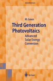 Cover of: Third Generation Photovoltaics by Martin A. Green