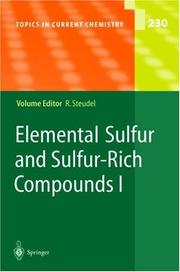 Cover of: Elemental Sulfur and Sulfur-Rich Compounds I
