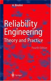 Cover of: Reliability Engineering: Theory and Practice