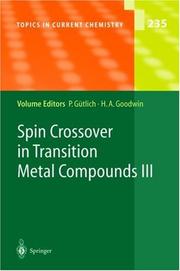 Cover of: Spin Crossover in Transition Metal Compounds III by Philipp Gntlich