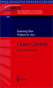 Cover of: Chaos Control: Theory and Applications (Lecture Notes in Control and Information Sciences)