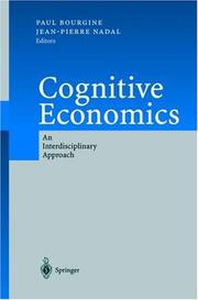 Cover of: Cognitive Economics: An Interdisciplinary Approach