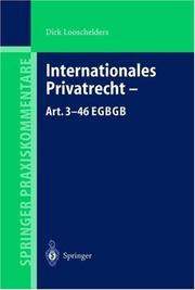 Cover of: Internationales Privatrecht: Art. 3-46 EGBGB