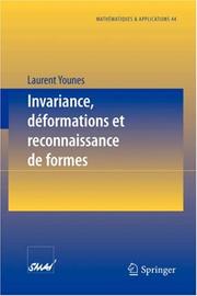 Invariance, déformations et reconnaissance de formes (Mathématiques et Applications) by Laurent Younes