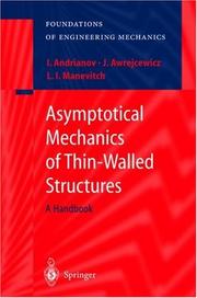 Cover of: Asymptotical Mechanics of Thin-Walled Structures by Andrianov, I. V., J. Awrejcewicz, I.V. Andrianov, L.I. Manevitch, I.V. Andrianov, J. Awrejcewicz, L.I. Manevitch