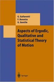 Cover of: Aspects of Ergodic, Qualitative and Statistical Theory of Motion (Theoretical and Mathematical Physics) by G. Gallavotti, F. Bonetto, G. Gentile