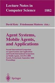 Cover of: Agent Systems, Mobile Agents, and Applications by 