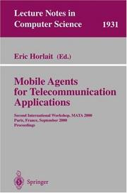 Cover of: Mobile Agents for Telecommunication Applications | Eric Horlait