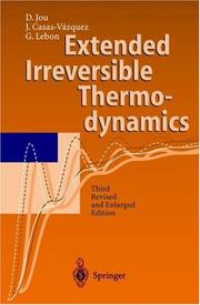 Cover of: Extended irreversible thermodynamics by D. Jou, D. Jou