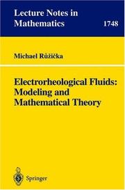 Cover of: Electrorheological Fluids | Michael Ruzicka