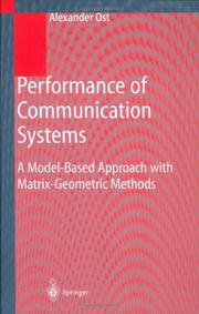 Cover of: Performance of communication systems: a model-based approach with matrix-geometric methods
