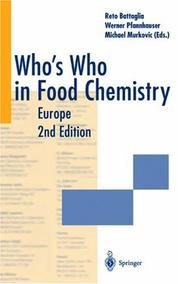 Cover of: Who's Who in Food Chemistry Europe