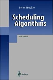 Cover of: Scheduling algorithms by Peter Brucker