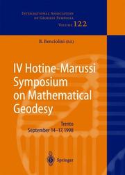 Cover of: IV Hotine-Marussi Symposium on Mathematical Geodesy