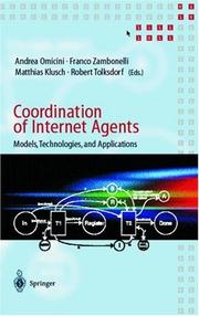 Cover of: Coordination of Internet Agents: Models, Technologies, and Applications