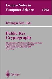Cover of: Public Key Cryptography by Kwangjo Kim
